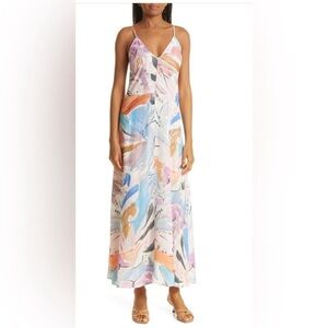 NWOT Ted Baker Lizybet V-Neck Strappy Maxi Dress sz TB 2 US 4-6